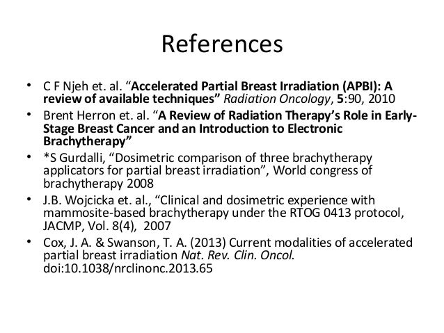 accelerated partial breast irradiation apbi a review of available techniques