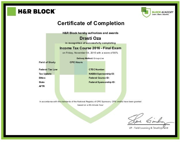 h and r block income tax course review