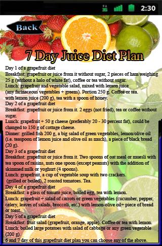 7 day fruit and vegetable diet review